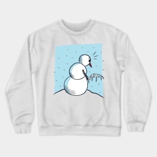 Snowman Peeing Crewneck Sweatshirt